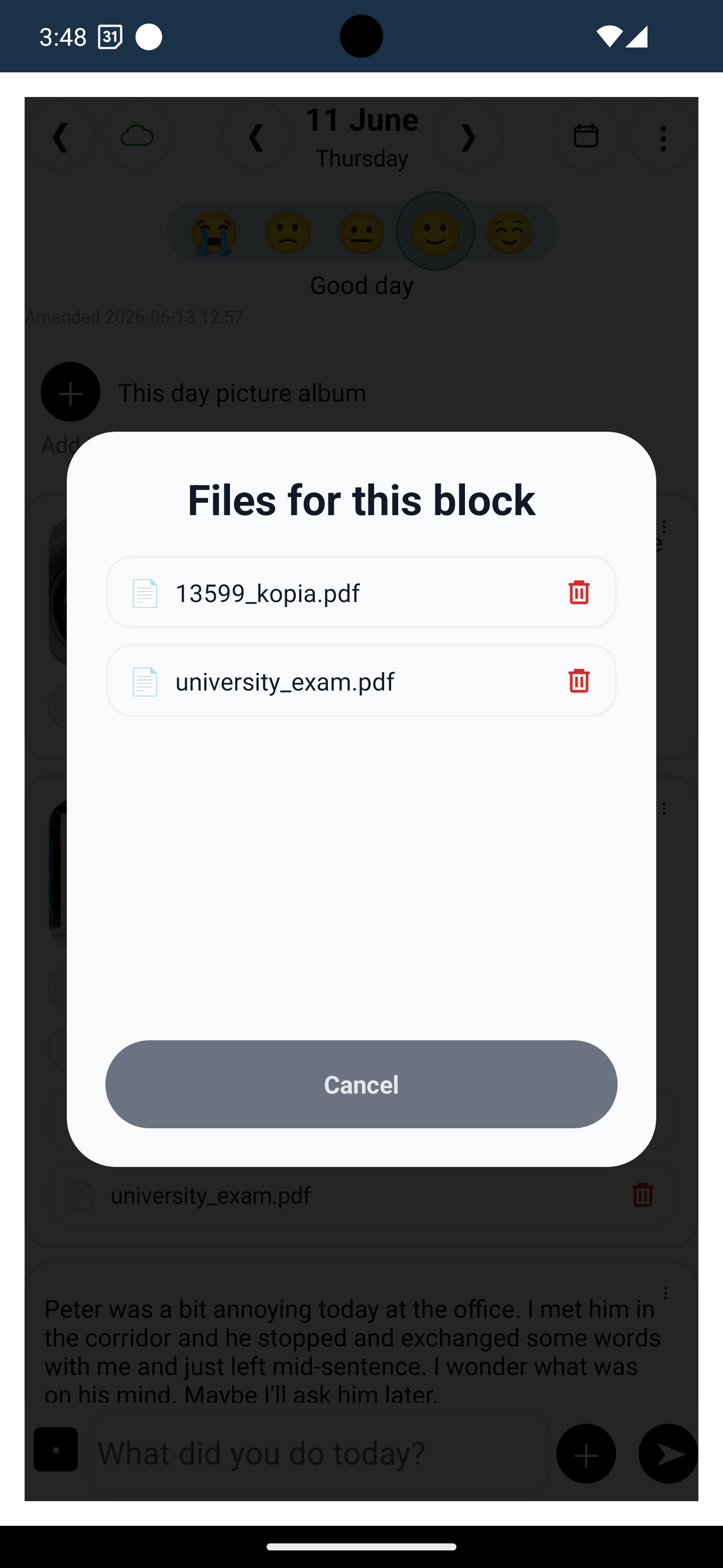 Files Connected to Memories