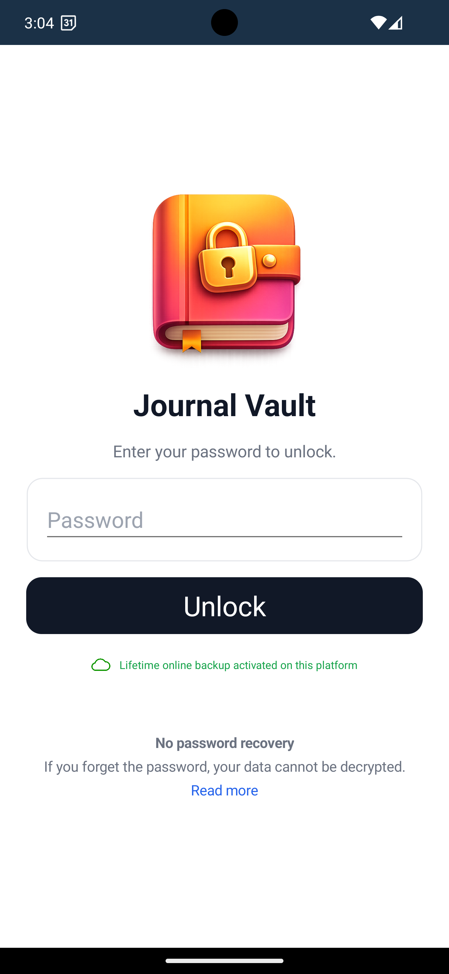 Secure Journal Login