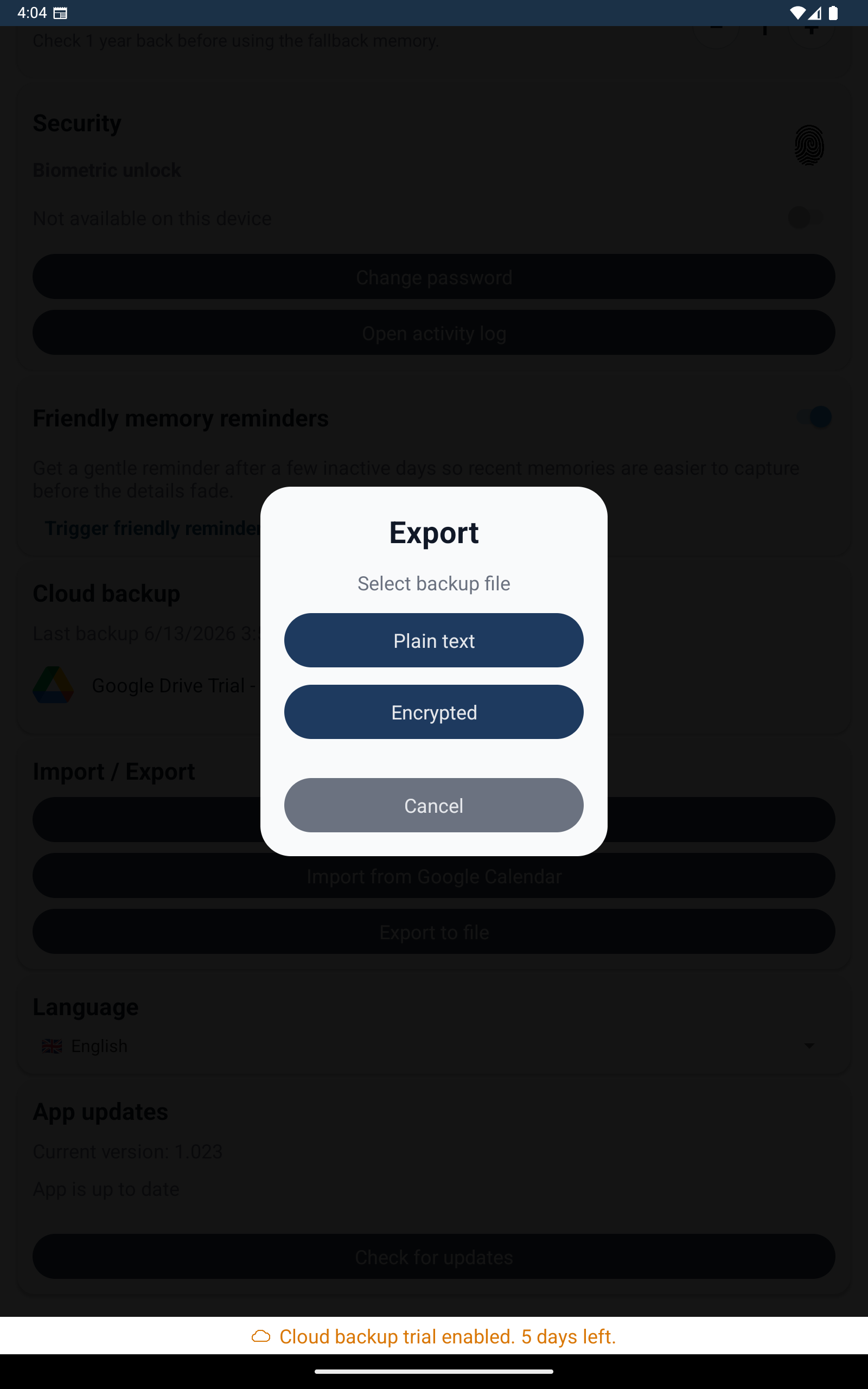 Tablet Export Options